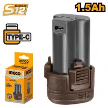 Batteria INGCO 12V Litio 1,5Ah ricarica Type C