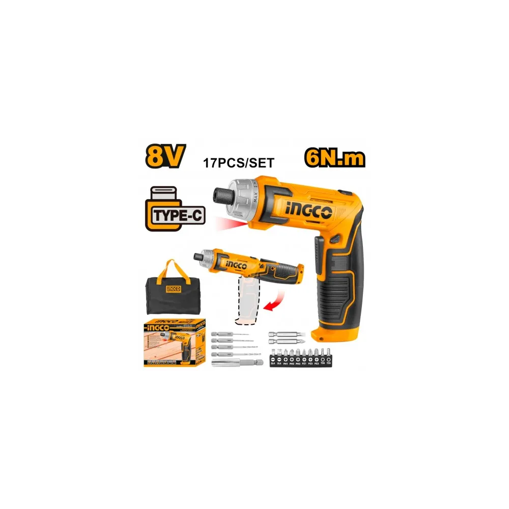 AVVITATORE A BATTERIA AGLI IONI 8V CON BORSA IN TELA
