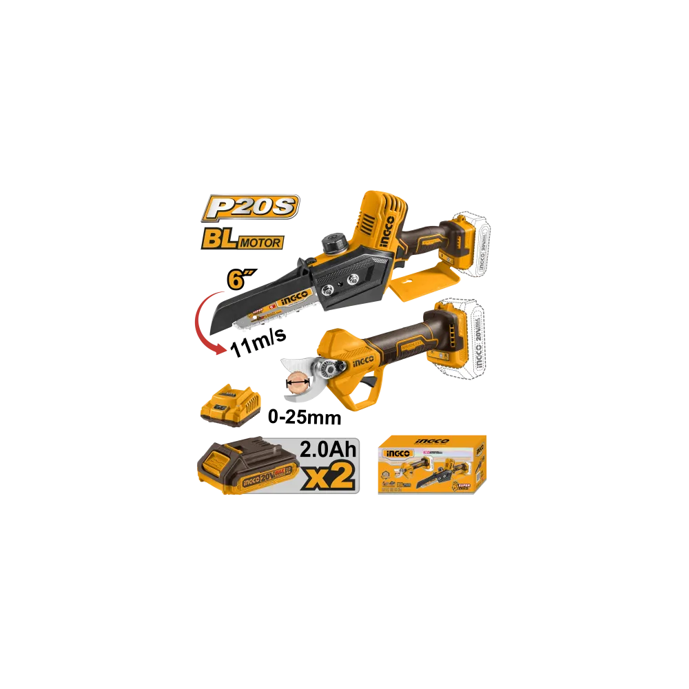 KIT MINI ELETTROSEGA CGSLI2068 + FORBICI DA POTA CSSLI20258 KIT MINI ELETTROSEGA CGSLI2068 + FORBICI DA POTA CSSLI20258