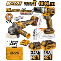 KIT SMERIGLIATRICE CAGLI21154 + TRAPANO CIDLI20602 IN VALIGETTA