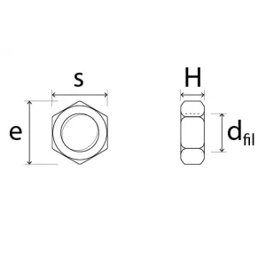 DADO ESAGONALE INOX 5588 M12X1,75