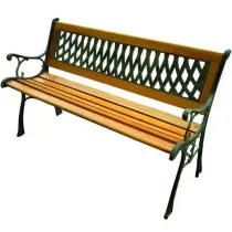 Panchina Ghisa/Legno Vigor Regina 125x52x74H
