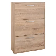 SCARPIERA 3 RIBALTE DOPPIE LINEA 'KAVALA' cm. 25 x 65 x h.120 - rovere artisan