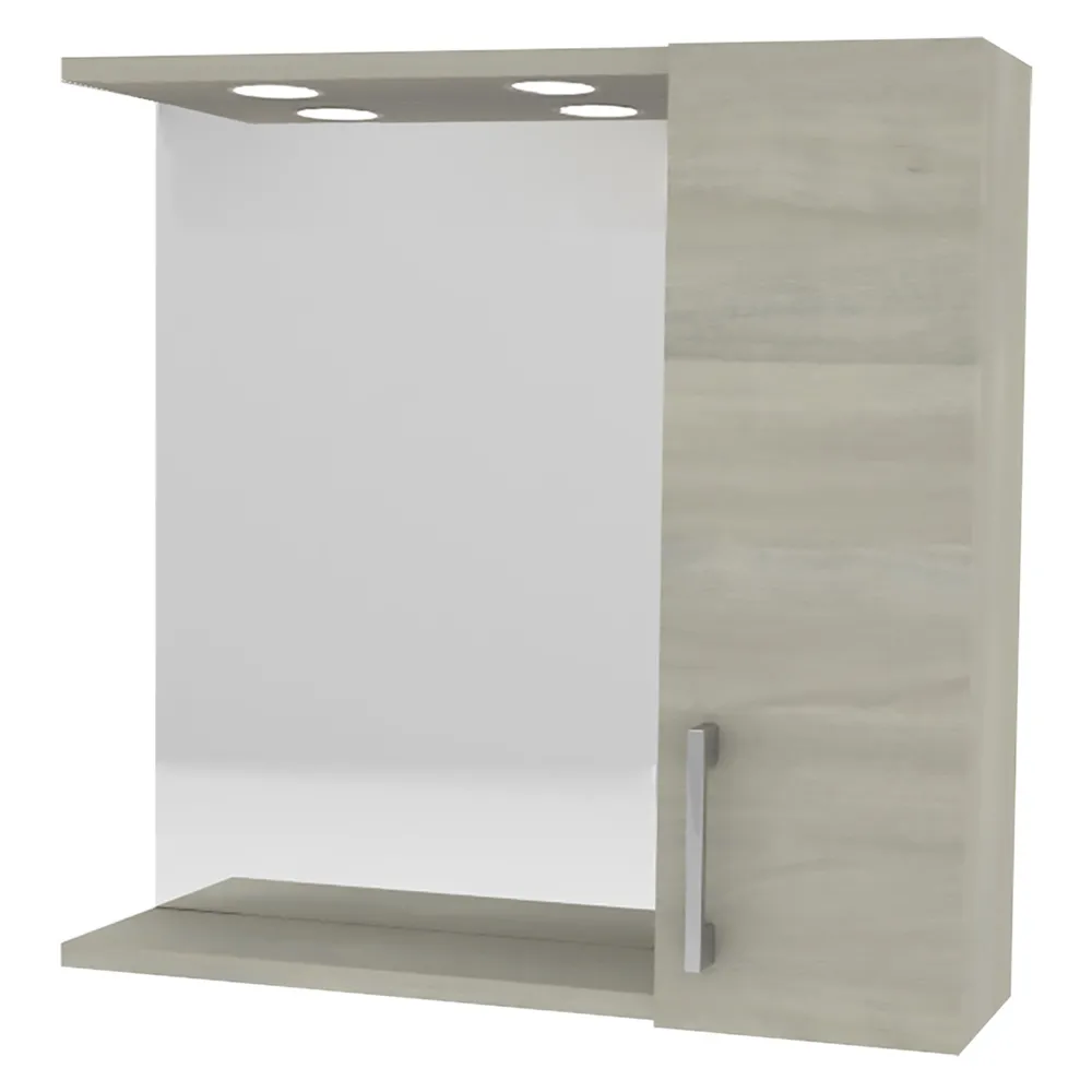 SPECCHIERA DA BAGNO PENSILE SINGOLO cm 58 x 16 x h.57 - rovere grigio SPECCHIERA DA BAGNO PENSILE SINGOLO cm 58 x 16 x h.57 - rovere grigio