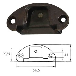 BASETTA PER CERNIERE MOBILI 'A0069' oro