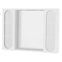 SPECCHIERA DA BAGNO PENSILE DOPPIO 'OLTEA' art. 940 led - laccata bianca