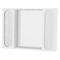 SPECCHIERA DA BAGNO PENSILE DOPPIO 'OLTEA' art. 940 led - laccata bianca