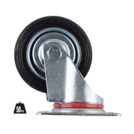 RUOTA GOMMA INDUSTRIALE H. 7.5cm  Portata 50 Kg