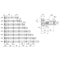 GUIDA PER CASSETTI CM 45 MARRONE
