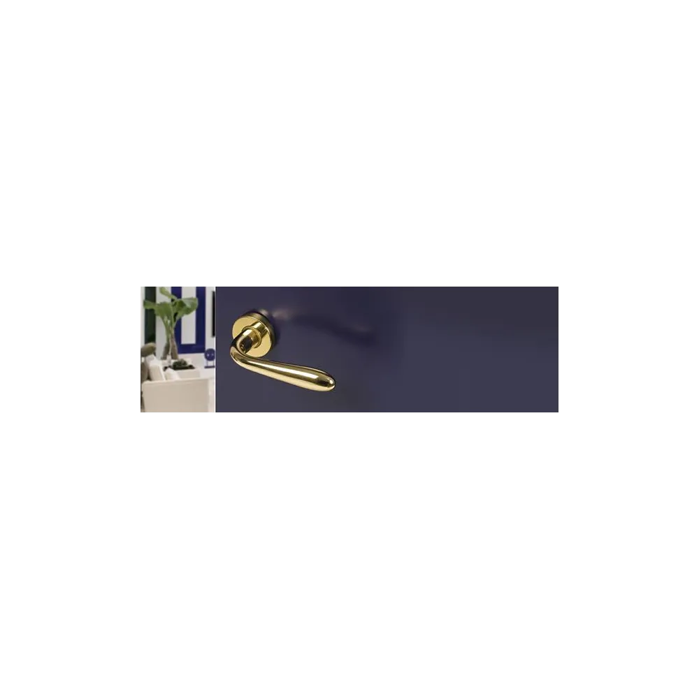MANIGLIA SERIE AMALFI C/ROSETTA FORO CILINDRO BRONZATA