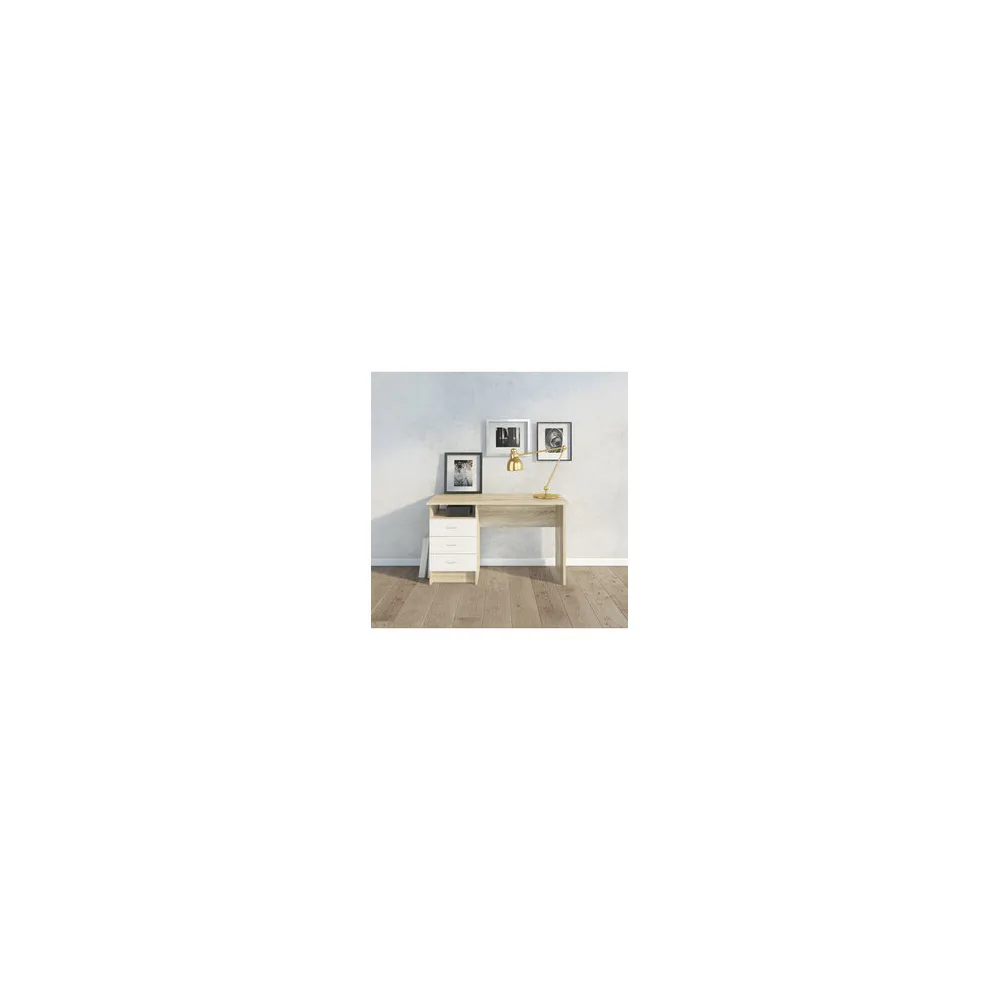 KIT SCRIVANIA FUNCTION PLUS 120X48x72 ROVERE BIANCO