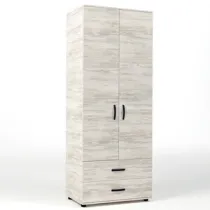 KIT ARMADIO 2 ANTE+2CASSETTI 80X52X205 BIANCO VEN