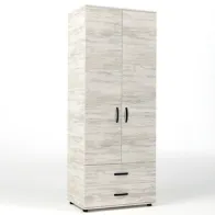 KIT ARMADIO 2 ANTE+2CASSETTI 80X52X205 BIANCO VEN