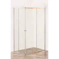 BOX DOCCIA CRISTALLO DUE PORTE 'ACQUA MARINA' cm 70 x 90 - H 185