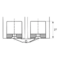 CERNIERA INVISIBILE PER PORTE 89x25 mm