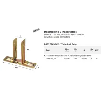SUPPORTO DI ANCORAGGIO ART.789 mm 70 Mag. 140
