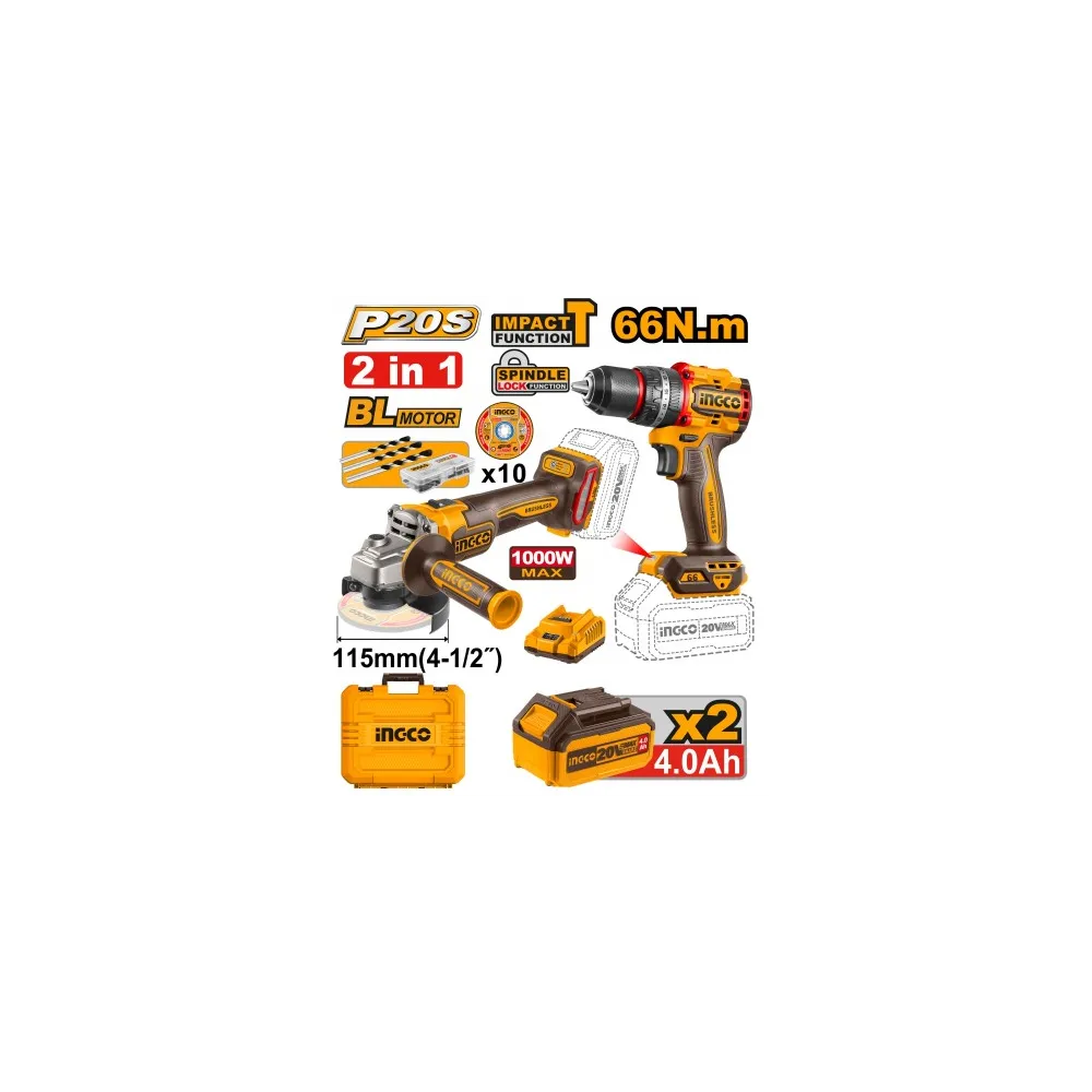 TRAPANO A PERCUSSIONE 20 V COMPACT BRUSHLESS 2 BATTERIE TRAPANO A PERCUSSIONE 20 V COMPACT BRUSHLESS 2 BATTERIE