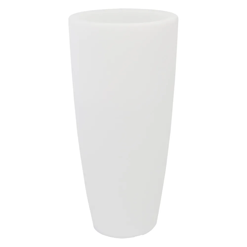 VASO TONDO 'STILO LAMP' Ø cm 33 x h 70 lt.12 ghia/luce bia.