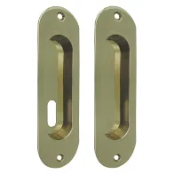 MANIGLIA PER PORTE SCORREVOLI con foro basso - ottone lucido