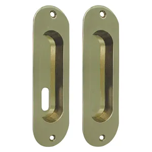 MANIGLIA PER PORTE SCORREVOLI con foro basso - ottone lucido