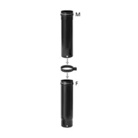 TUBO TELESCOPICO P/STUFA A PELLET D 8 CM NERO OPACO