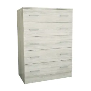 KIT CASSETTIERA 5 CASSETTI 80X45X111 CM BIANCO VEN.K083