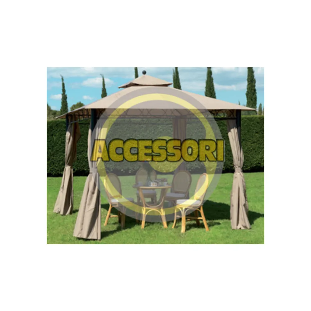 C SET 4 TELI LATERALI P/GAZEBO EDEN/CAIRO BEIGE SCURO
