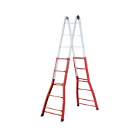 SCALA ACCIAIO TELESCOPICA 5+5 GRADINI H 481 CM