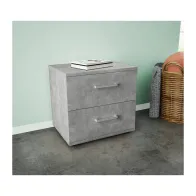 KIT COMODINO 2 CASSETTI 48X36X41 CM CEMENTO CH.K4298