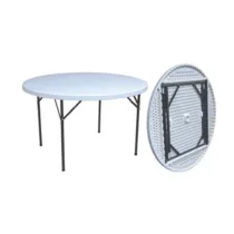 C TAVOLO IN ACCIAO E HDPE PIEGHEVOLE D 122CM