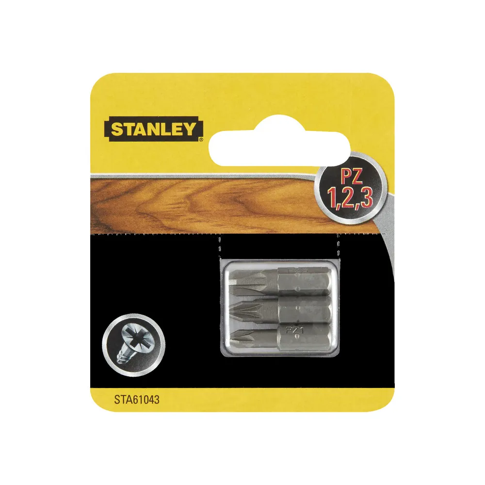 PIRANHA STANLEY STA61043 (X61043) 3 INSERTI MM.25 PZ 1-2-3
