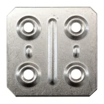 PIASTRINA QUADRA 4 FORI 40X40 MM ZINCATA** (200