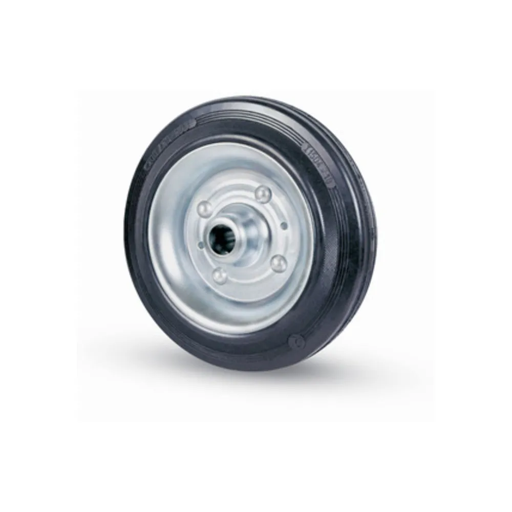 RUOTA INDUSTRIALE D 200 MM GOMMA 112 C/CUSCINET
