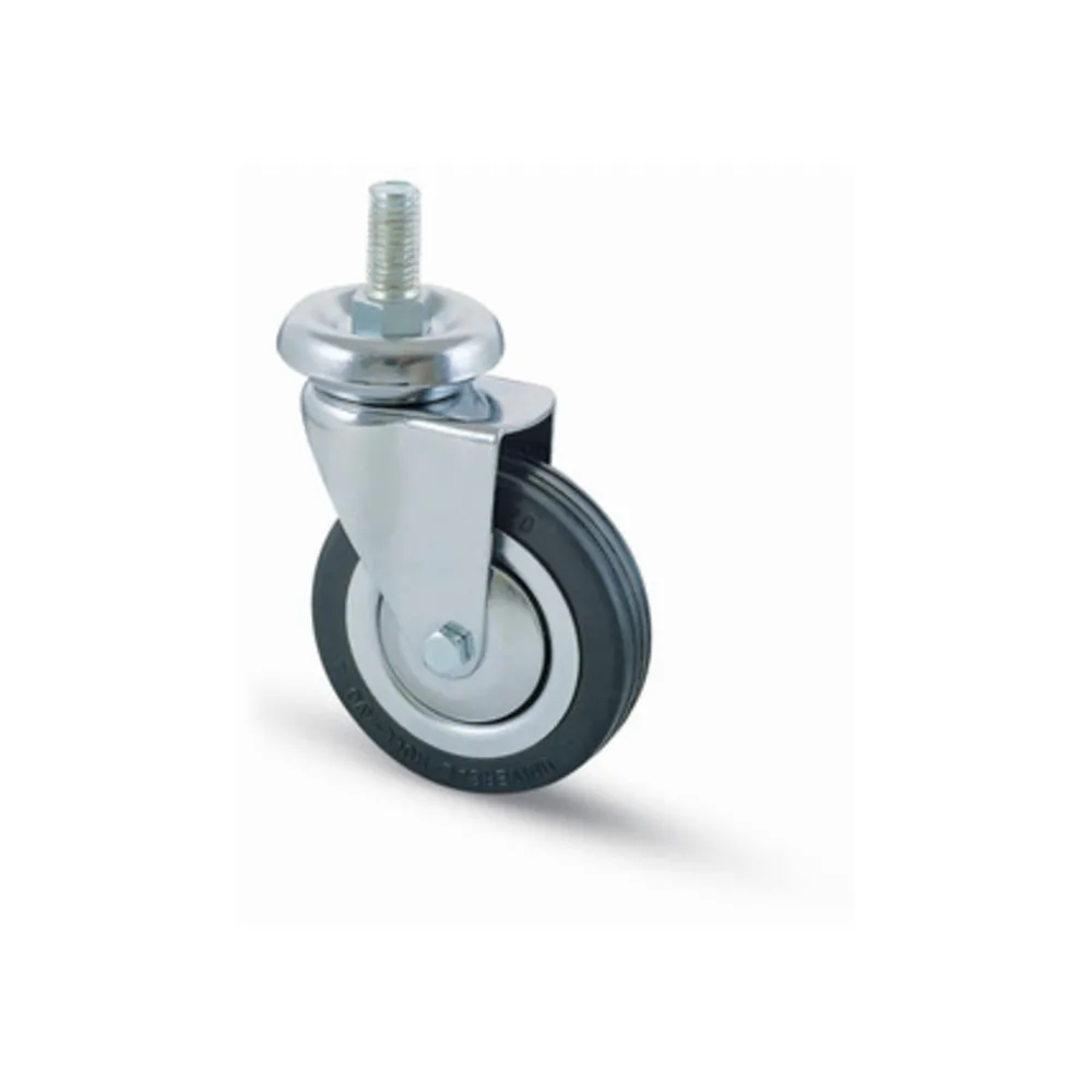 RUOTA CARRELLO D  80 MM GOMMA 155/B PERNO 12MA (4