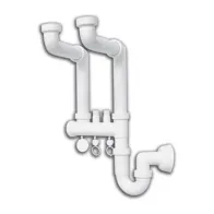 SIFONE LAVELLO A 2 VIE INVISIBILE