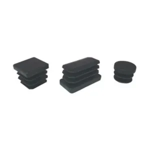 PUNTALE ALETTATO TONDO 20 MM PLASTICA NERO (500
