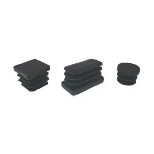 PUNTALE ALETTATO TONDO 26 MM PLASTICA NERO (150