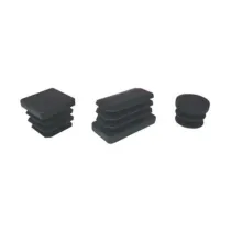 PUNTALE ALETTATO TONDO 28 MM PLASTICA NERO (100
