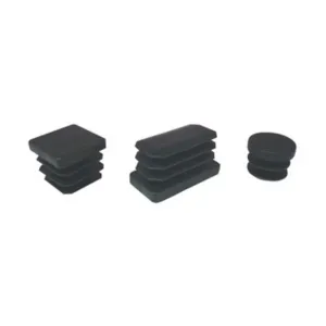 PUNTALE ALETTATO TONDO 28 MM PLASTICA NERO (100