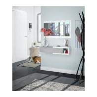 KIT INGRESSO 1 CASSETTO + SPECCHO NOON BIANCO CEMENTO