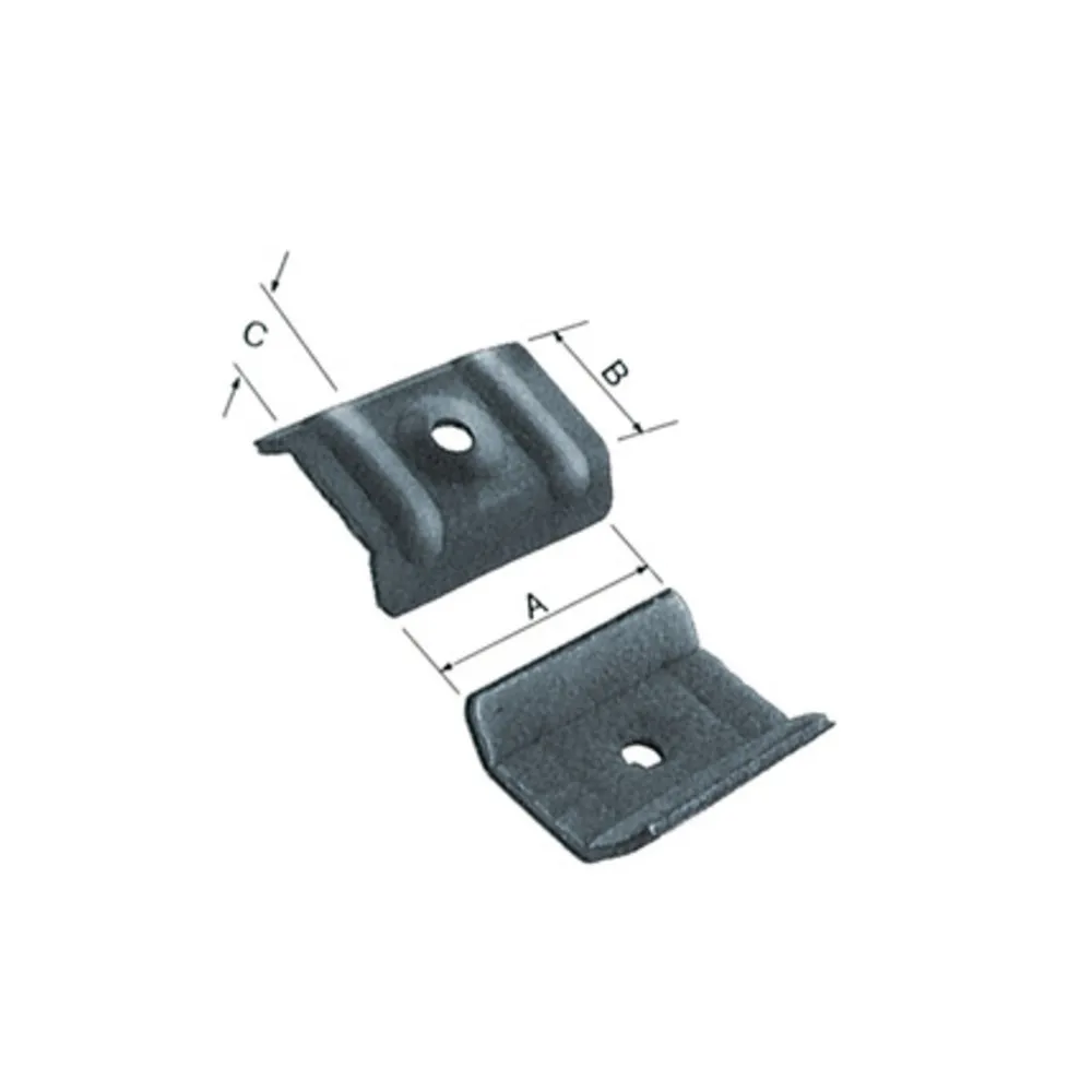 CAPPELLOTTO P/COIBENTATI ZINCATO 46X17X16 MM (100 CAPPELLOTTO P/COIBENTATI ZINCATO 46X17X16 MM (100