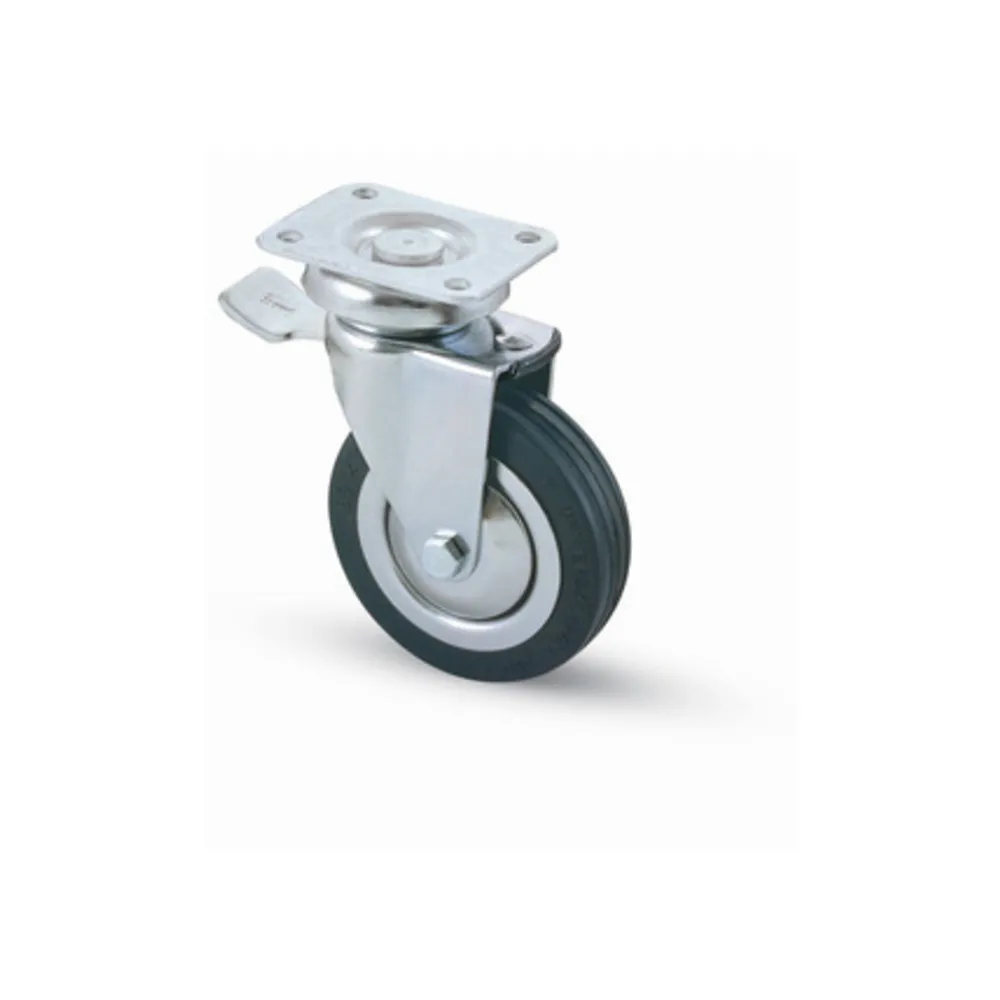 RUOTA CARRELLO D 100 MM GOMMA 155/BIS PIAS C/FR RUOTA CARRELLO D 100 MM GOMMA 155/BIS PIAS C/FR