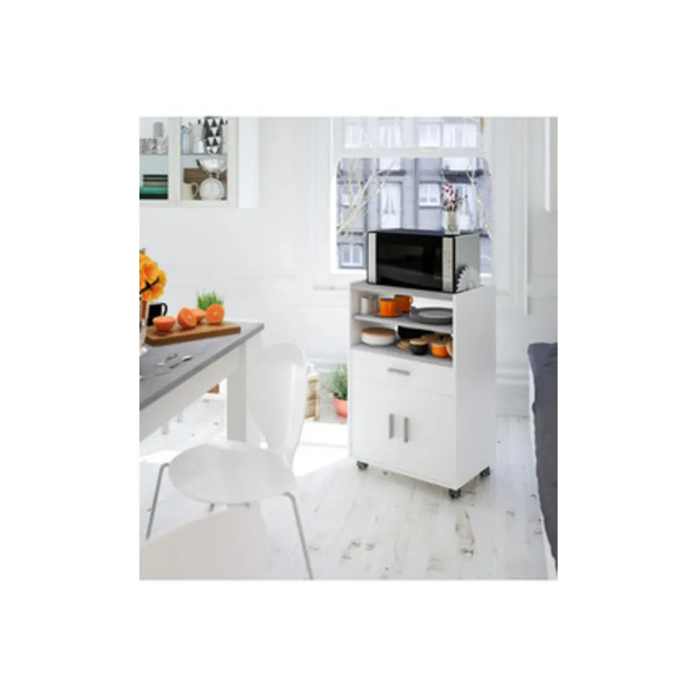 KIT MOBILE PORTAFORNO 1 CASSETTO + 2 ANTE 59X40X92 BI/C
