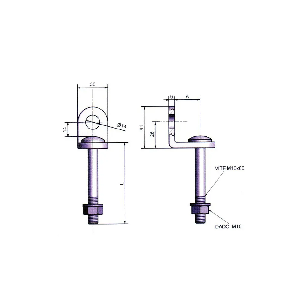POTENT OCCHIOLO FISSO ACC P/LUCCHETTO 26/74 MM POTENT OCCHIOLO FISSO ACC P/LUCCHETTO 26/74 MM