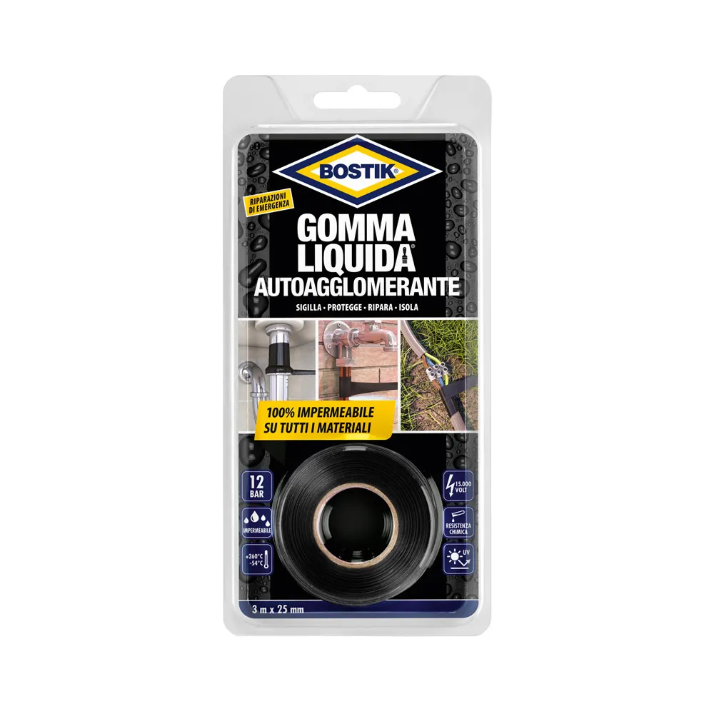 BOSTIK GOMMA LIQUIDA AUTOAGGLOM 25MMX3M BL (6 BOSTIK GOMMA LIQUIDA AUTOAGGLOM 25MMX3M BL (6