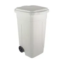 PATTUMIERA  80 L C/RUOTE BIANCO