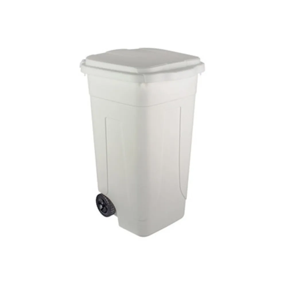 PATTUMIERA  80 L C/RUOTE BIANCO