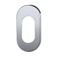 BOCCHETTA OVALE BASSA 28X6X60 INOX SAT F CILINDRO (10