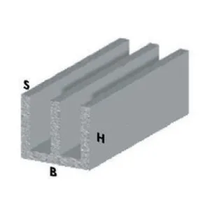 PROFILO ARGENTO H.100 CM CANALINO UU 16X12X1 MM** (5