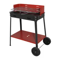 BARBECUE IN ACCIAIO 504.50 C/RUOTE 50X35X80 CM